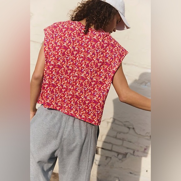 FP Movement Inspire Printed Tank NWT Mini Floral Print Scarlet Combo Size M - Picture 2 of 4